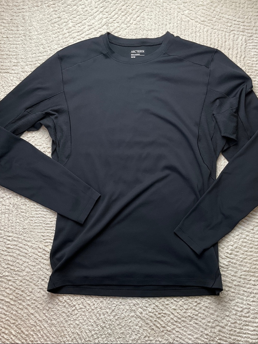 Arc'teryx Rho Hybrid Crew Men's Black Long-Sleeve Performance Size Medium